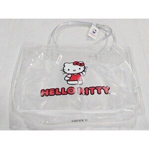 Hello Kitty Clear Tote Bag Sanrio Forever 21 Brand New With Tags Large